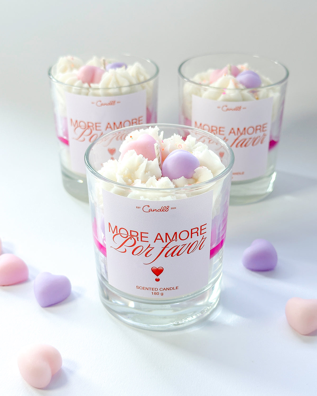 More Amor Por Favor – Sweet Heart Dessert Candle
