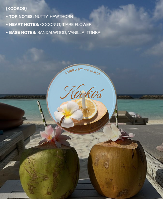 "Kookos" Candle 90g - Solaris Blanc Scent