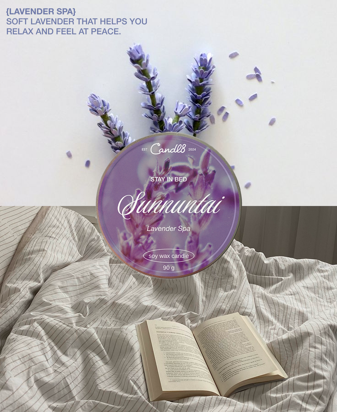 "Sunnuntai" Candle 90g - Lavender Spa Scent