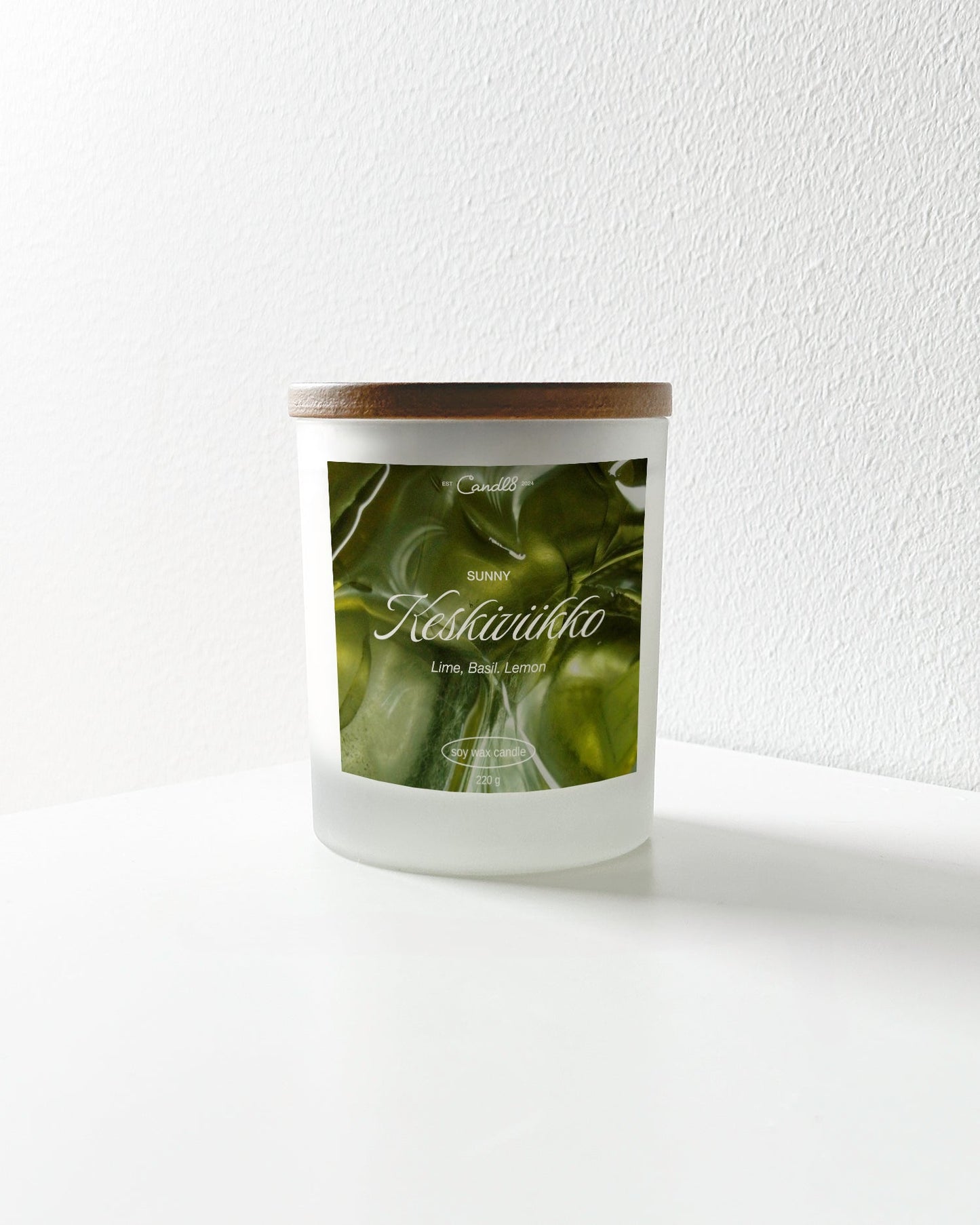 "Keskiviikko" Candle 220g - Lime Basil Lemon Scent