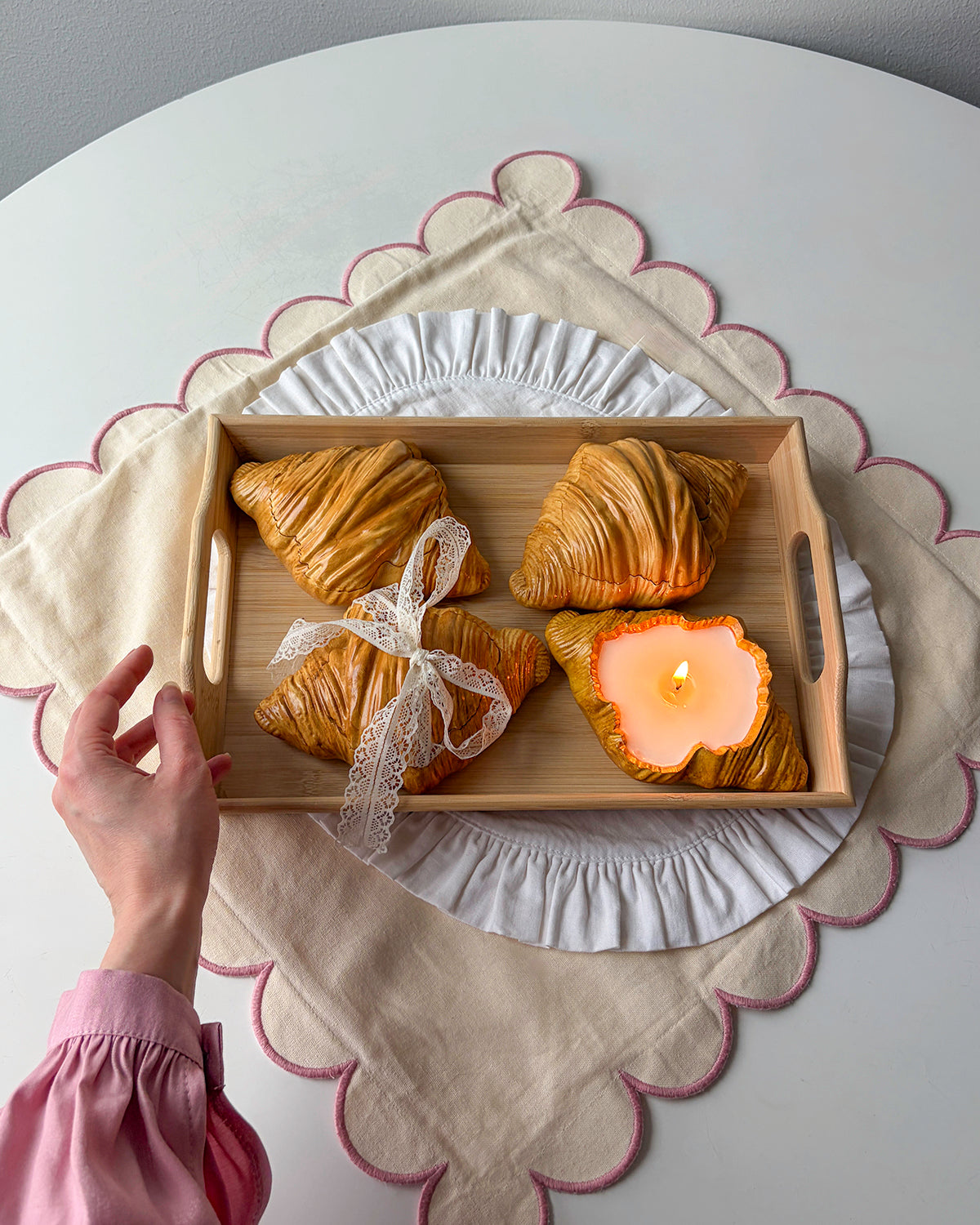 Croissant Candle with Buttery Croissant Scent