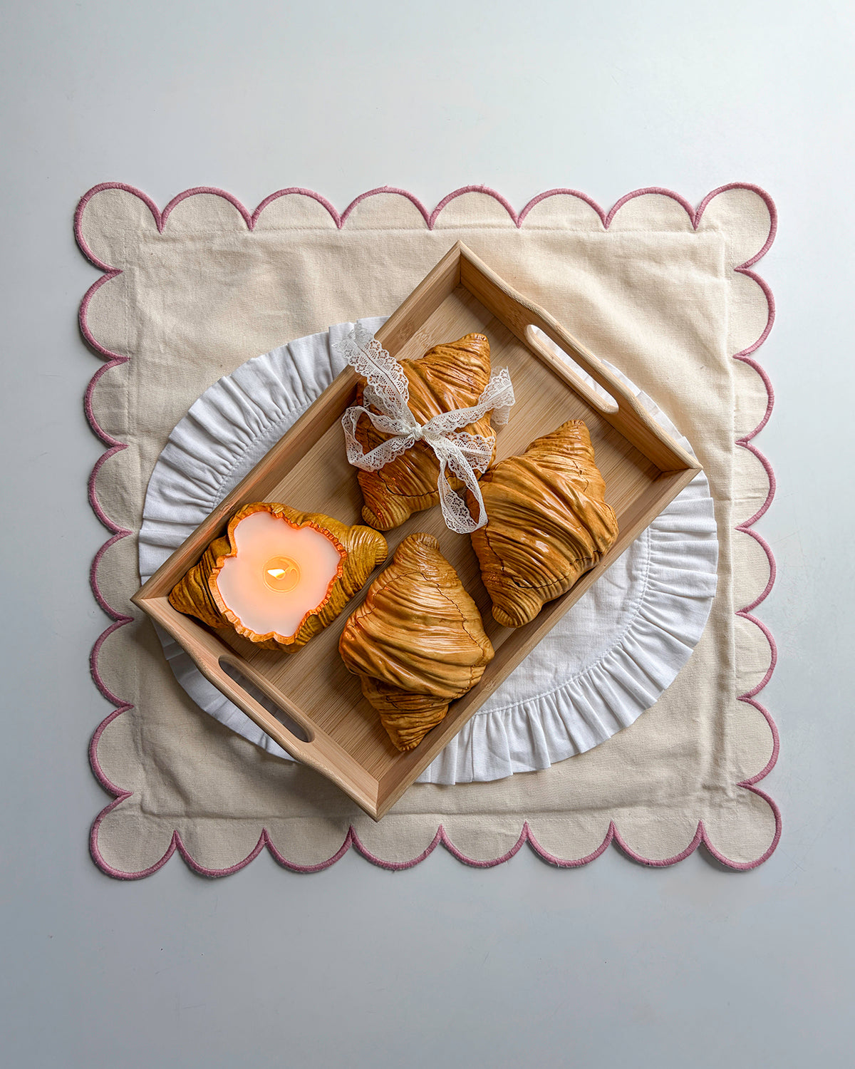 Croissant Candle with Buttery Croissant Scent
