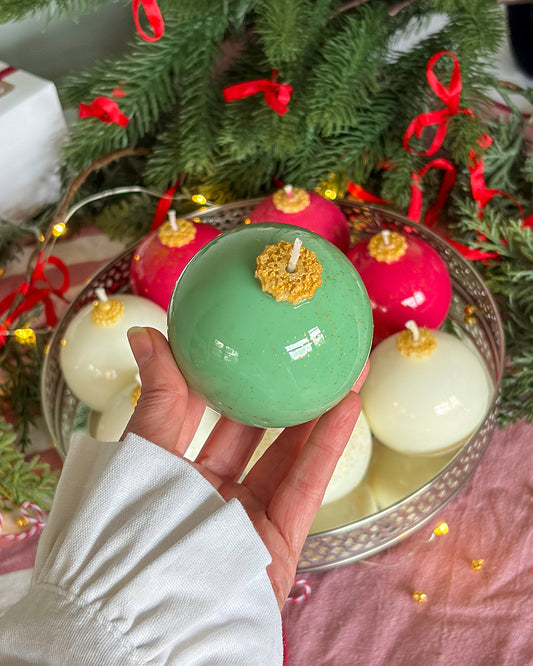 Set of 3 “Christmas Bauble” Candles