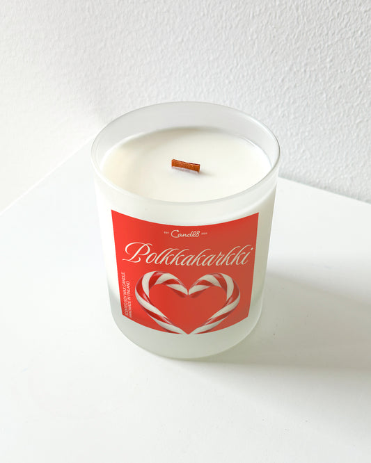 "Polkkakarkki" Candle 220g - Candy Cane Scent