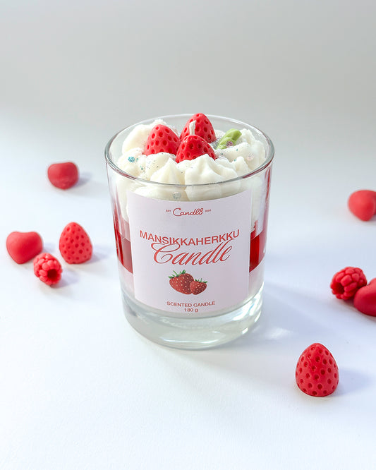 Mansikkaherkku - Strawberry Dessert Candle