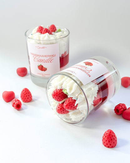 Mansikkaherkku - Strawberry Dessert Candle