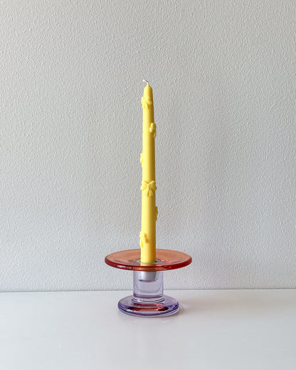 Set of 3 Bow Taper Candles