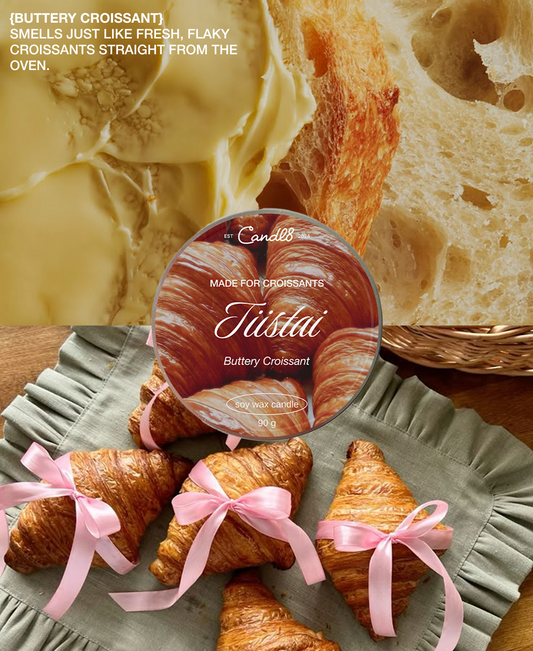 "Tiistai" Candle 90g - Buttery Croissant Scent