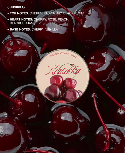 "Kirsikka" Candle 90g - Black Cherry Scent