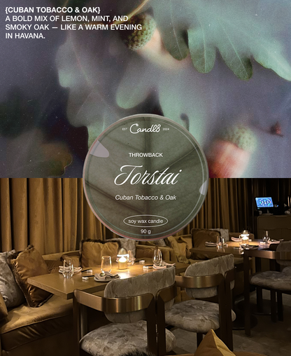 "Torstai" Candle 90g - Cuban Tobacco Scent