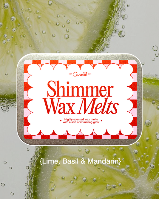 Shimmer Wax Melts - Lime, Basil & Mandarin Scent