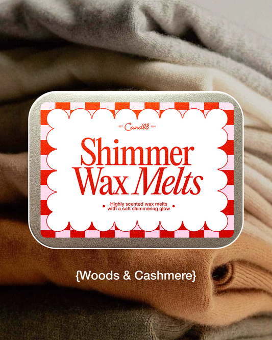 Shimmer Wax Melts - Woods & Cashmere Scent