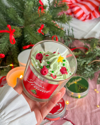 Hyvää Joulua Dessert Candle