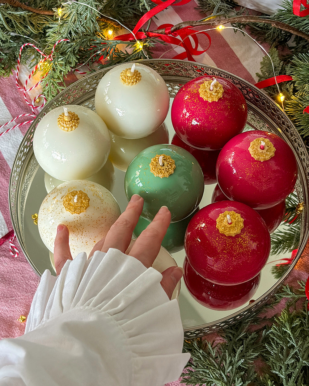 Set of 3 “Christmas Bauble” Candles