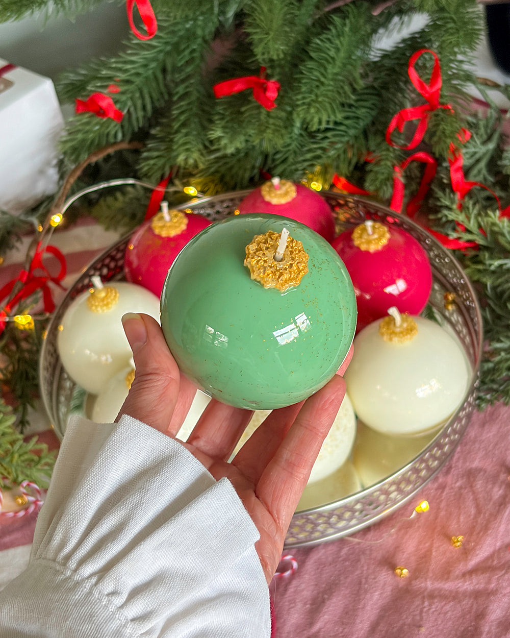 Set of 3 “Christmas Bauble” Candles