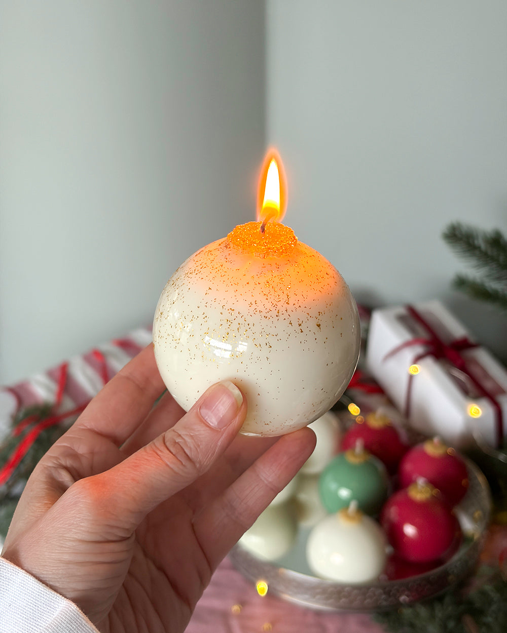 Set of 3 “Christmas Bauble” Candles