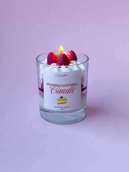 Mansikkaherkku - Strawberry Dessert Candle