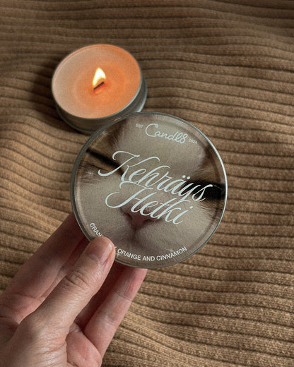 "Kehräyshetki" Candle 90g - Cranberry, Orange & Cinnamon Sent
