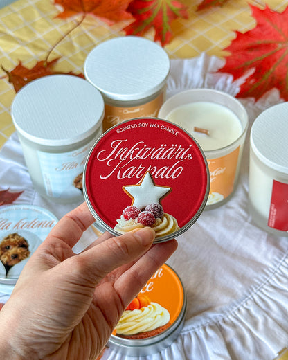 “Inkivääri & Karpalo” Candle 90g – Cranberry & Spiced Ginger Scent