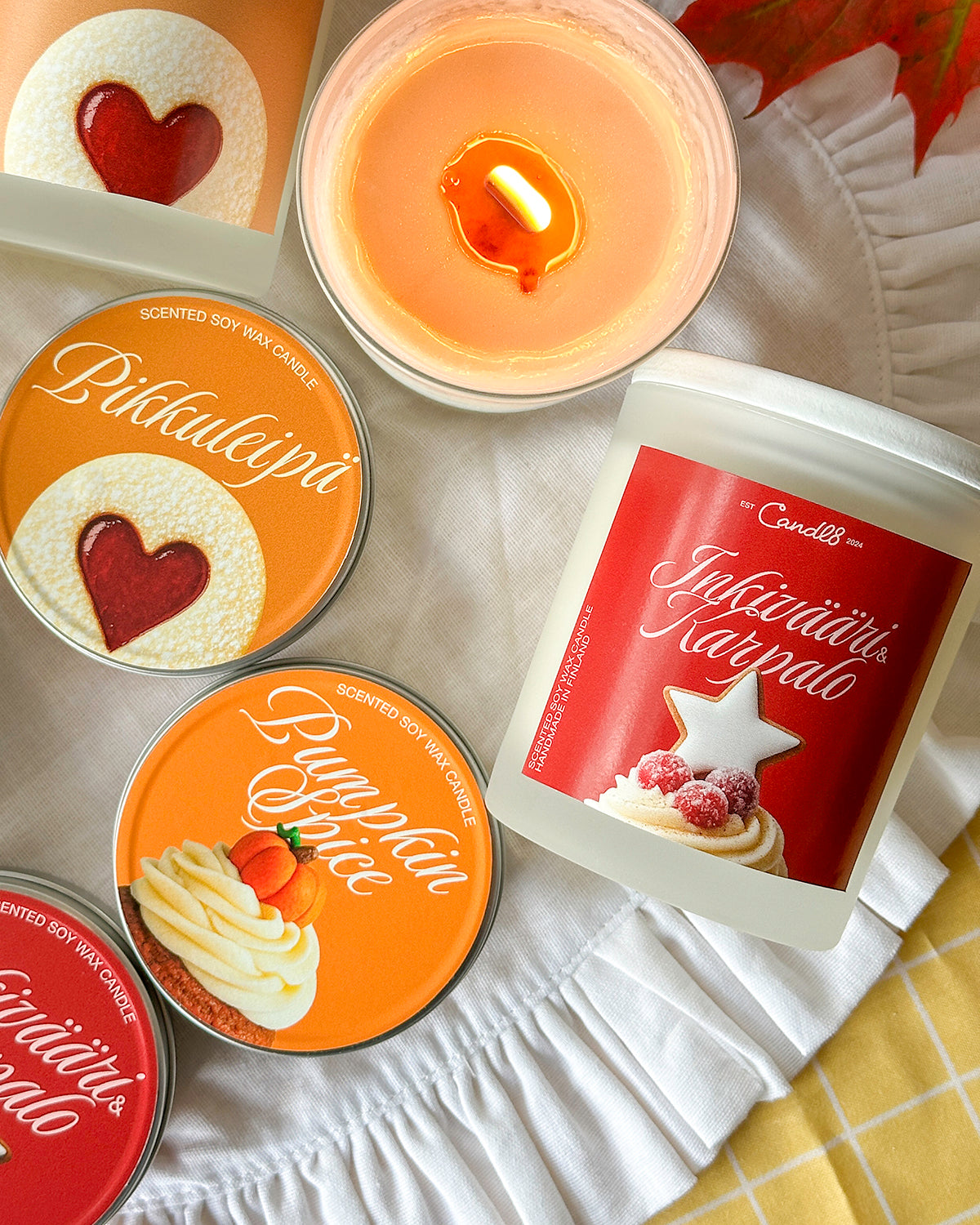 “Inkivääri & Karpalo” Candle 220g – Cranberry & Spiced Ginger Scent