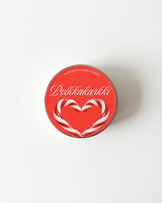 "Polkkakarkki" Candle 90g - Candy Cane Scent