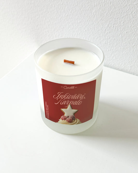 “Inkivääri & Karpalo” Candle 220g – Cranberry & Spiced Ginger Scent