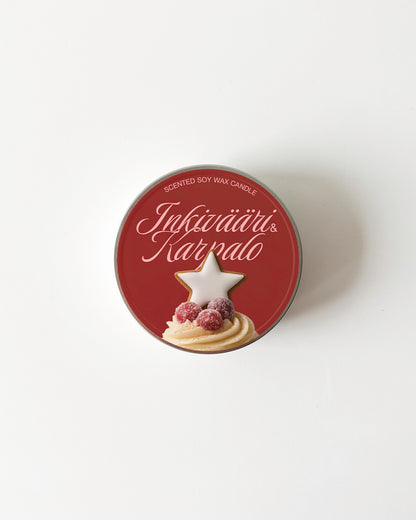 “Inkivääri & Karpalo” Candle 90g – Cranberry & Spiced Ginger Scent