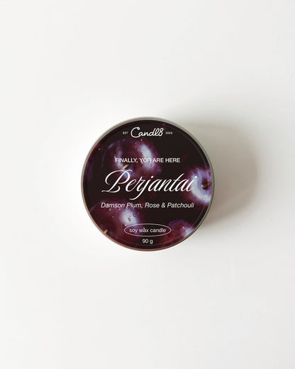 "Perjantai" Candle 90g - Damson Plum, Rose & Patchouli Scent