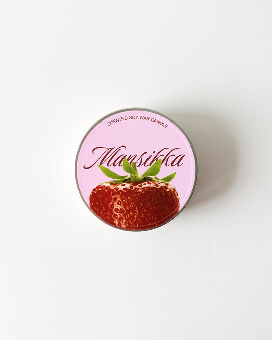 "Mansikka" Candle 90g - Rhubarb & Strawberry Scent