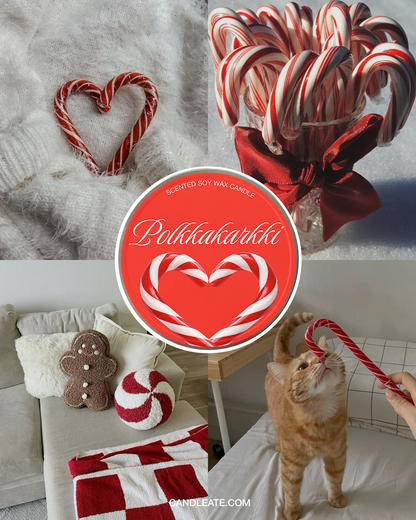 "Polkkakarkki" Candle 90g - Candy Cane Scent
