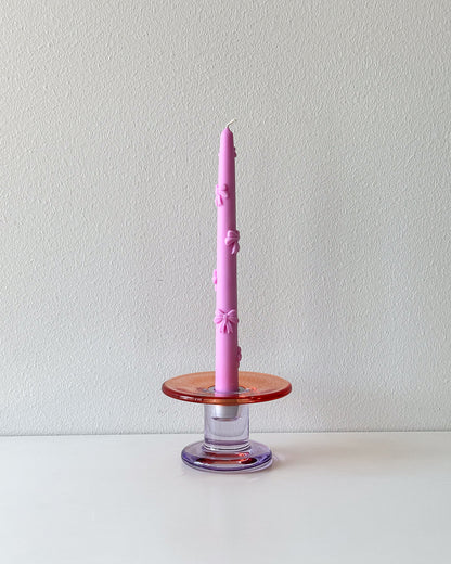 Set of 3 Bow Taper Candles