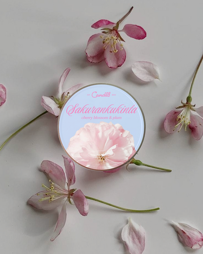 "Sakurankukinta" Candle 90g – Cherry Blossom & Plum Scent